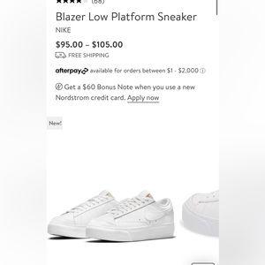 Nike Blazer Low Platform Sneaker - Womens Size 11.5